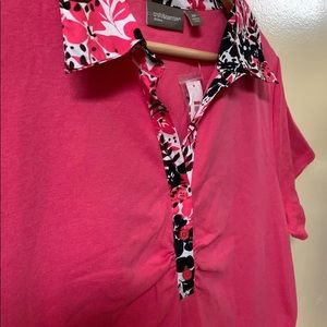 Croft & barrow long sleeve half button blouse 2X